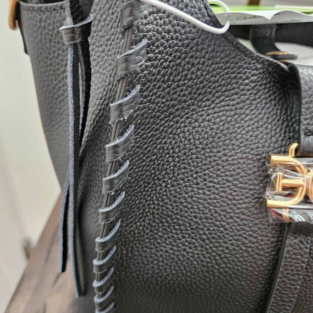 Sam Edelman Sylvia Small Crossbody Bag In Black W/ Whipstitch - Picture 11 of 11
